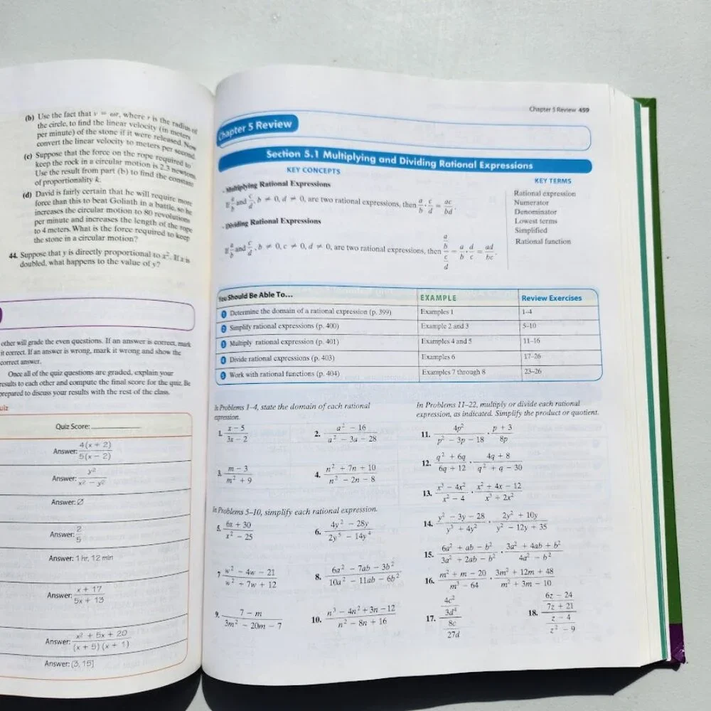 Intermediate Algebra 3rd Edition textbook book Hardcover 9780321880123 Math Math